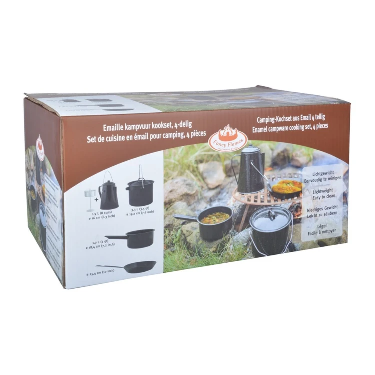 Esschert Design FF215 kampingowy przybór kuchenny Zestaw Czarny