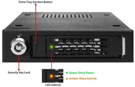 Icy Dock MB991IK-B panel drive bay 2.5" Taca napędu pamięci masowej Czarny