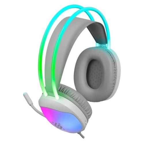 DEFENDER SŁUCHAWKI Z MIKROFONEM ECLIPSE RGB BIAŁE 62440