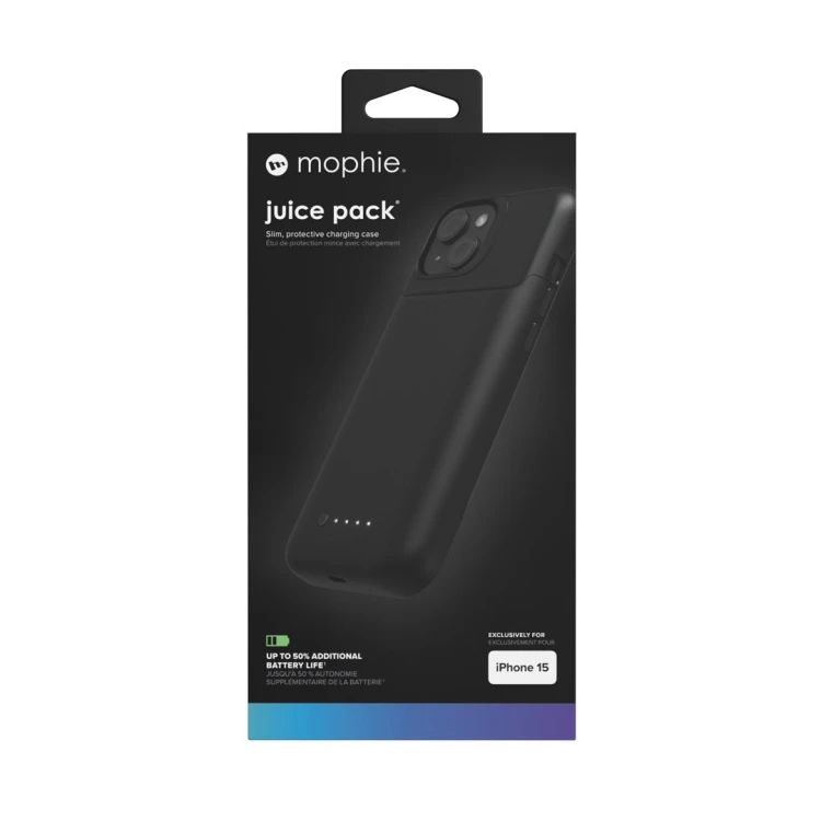Mophie Juice Pack (2400 mAh) - obudowa z wbudowanym powerbankiem do iPhone 15
