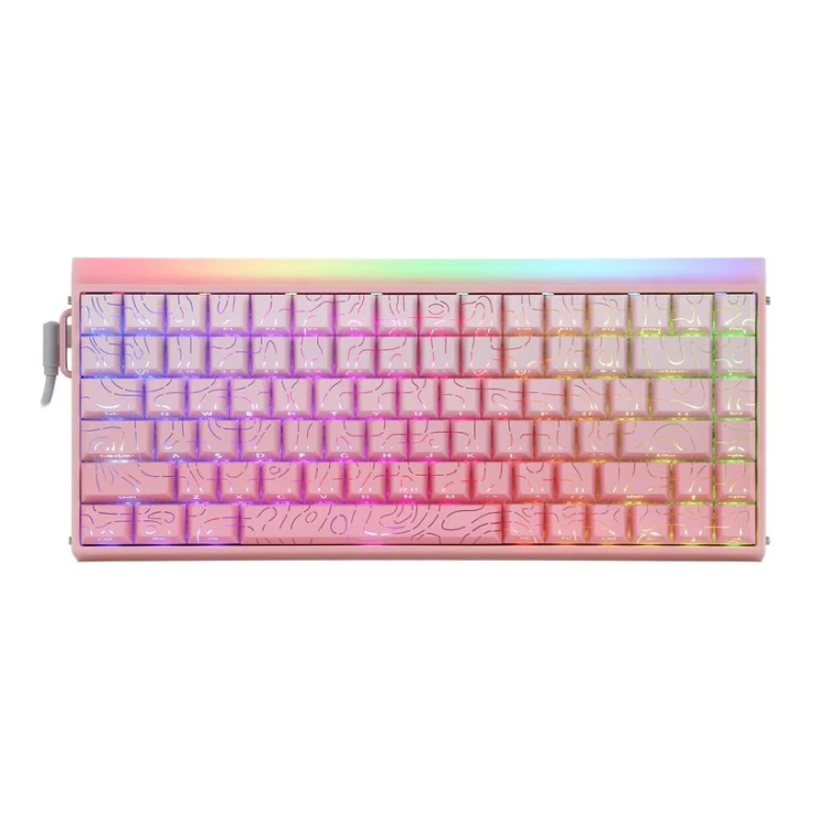 Klawiatura gasket HERO84 HE PINK+Gradient+Contour Dragon King switch RGB AULA