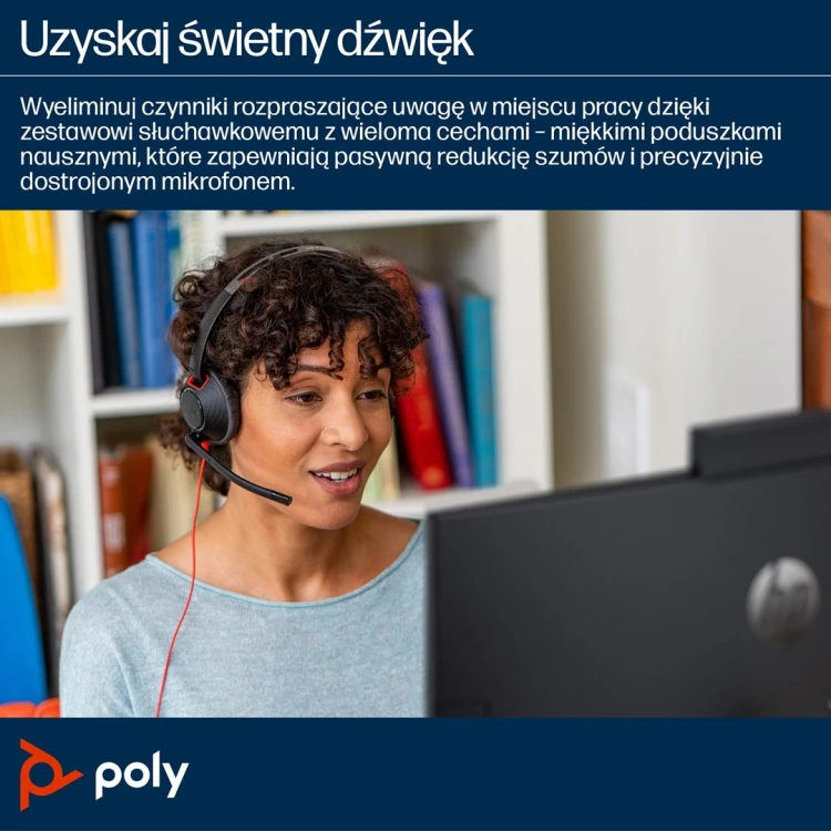 Poly Blackwire 5220 Stereo USB-C Headset +3.5mm Plug +USB-C/A Adapter
