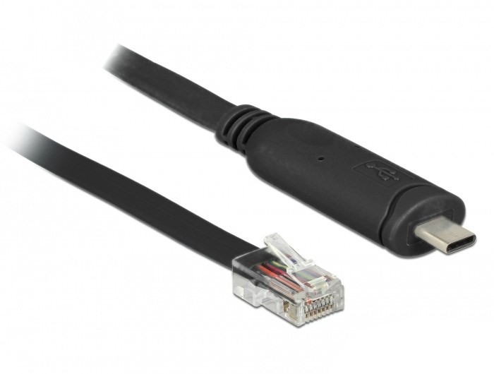 DeLOCK 63912 kabel równoległy Czarny 2 m USB Type-C RJ45