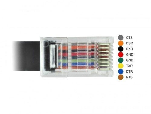 DeLOCK 63912 kabel równoległy Czarny 2 m USB Type-C RJ45