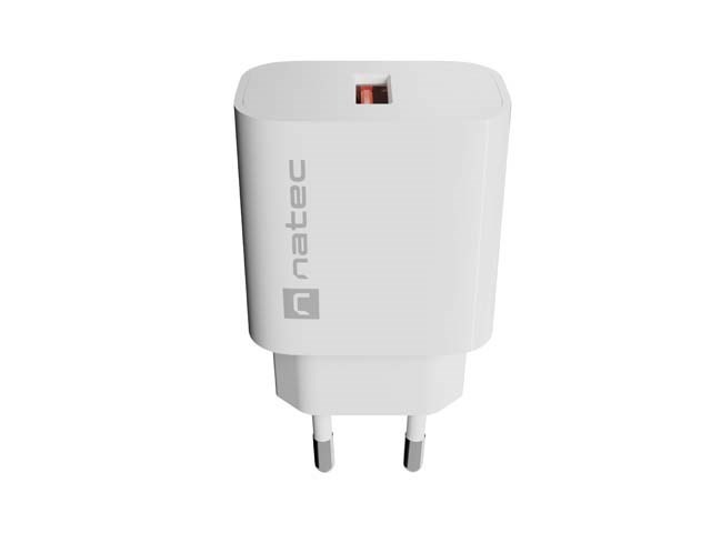 NATEC ŁADOWARKA SIECIOWA RIBERA 1X USB-A 18W BIAŁA