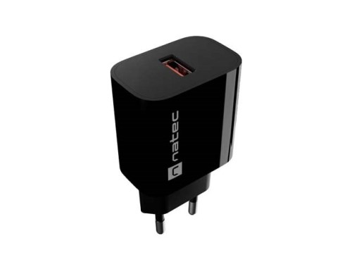NATEC ŁADOWARKA SIECIOWA RIBERA 1X USB-A 18W CZARN