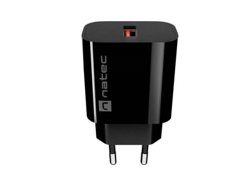 NATEC ŁADOWARKA SIECIOWA RIBERA 1X USB-A 18W CZARN
