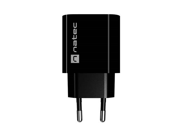 NATEC ŁADOWARKA SIECIOWA RIBERA 1X USB-A 18W CZARN
