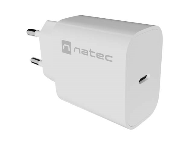 NATEC ŁADOWARKA SIECIOWA RIBERA 1X USB-C 20W BIAŁA