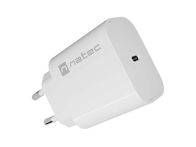 NATEC ŁADOWARKA SIECIOWA RIBERA 1X USB-C 20W BIAŁA