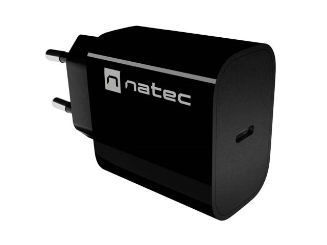 NATEC ŁADOWARKA SIECIOWA RIBERA 1X USB-C 20W CZARN