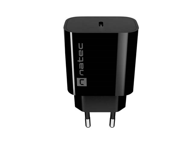 NATEC ŁADOWARKA SIECIOWA RIBERA 1X USB-C 20W CZARN