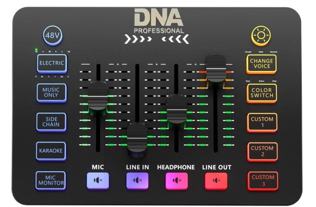 DNA Professional SC ONE - 2-kanałowy mikser analogowy z wbudowanymi efektami dźwiękowymi