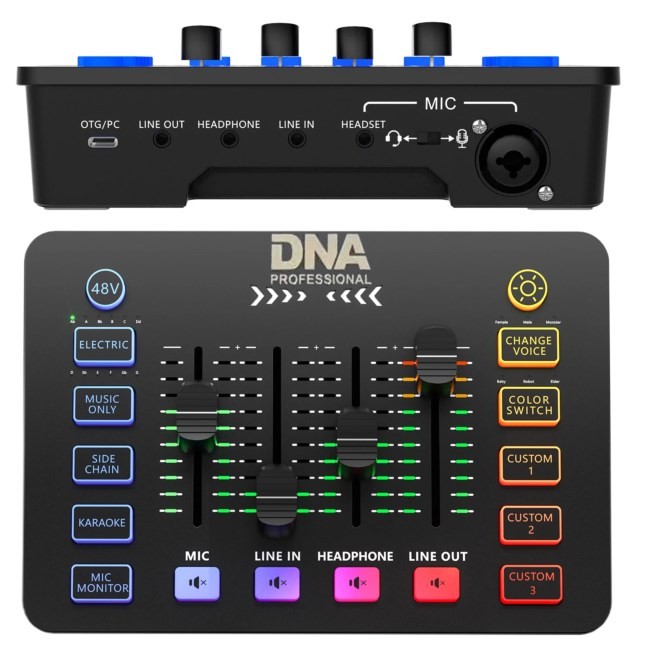 DNA Professional SC ONE - 2-kanałowy mikser analogowy z wbudowanymi efektami dźwiękowymi