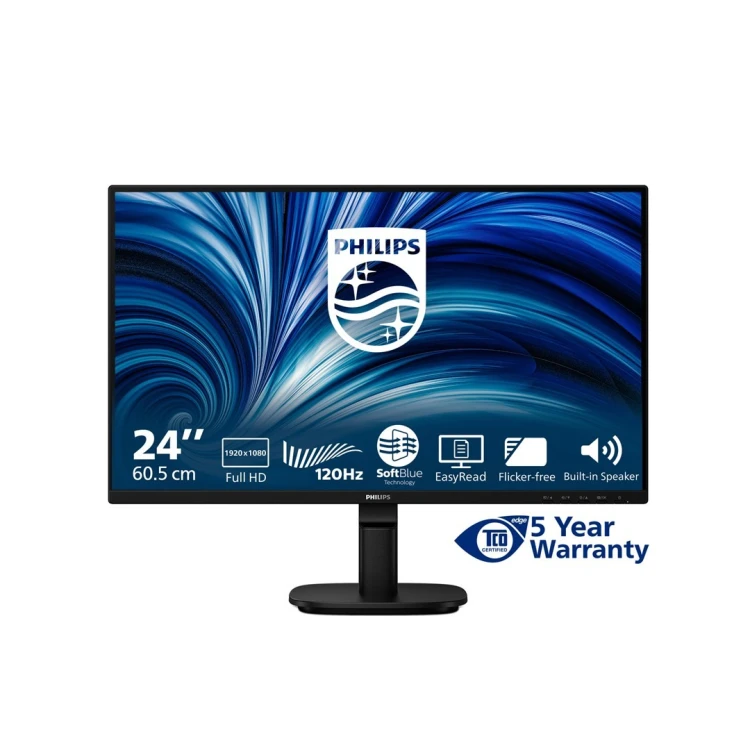 Philips 2000 series 24B2N2200/00 monitor komputerowy 60,5 cm (23.8") 1920 x 1080 px Full HD LCD Czarny