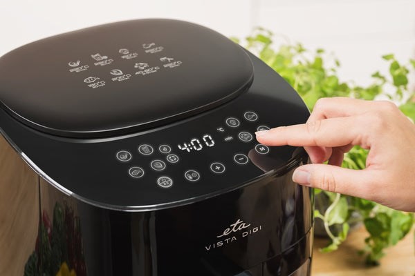 Eta Vista Digi Pojedyńczy 4,3 l Autonomiczny 1300 W Frytkownica na gorące powietrze Czarny