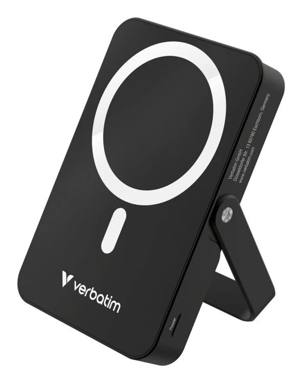 Verbatim Charge 'n' Go Magnetic Wireless Litowo-polimerowy (LiPo) 10000 mAh Bezprzewodowe ładowanie Czarny