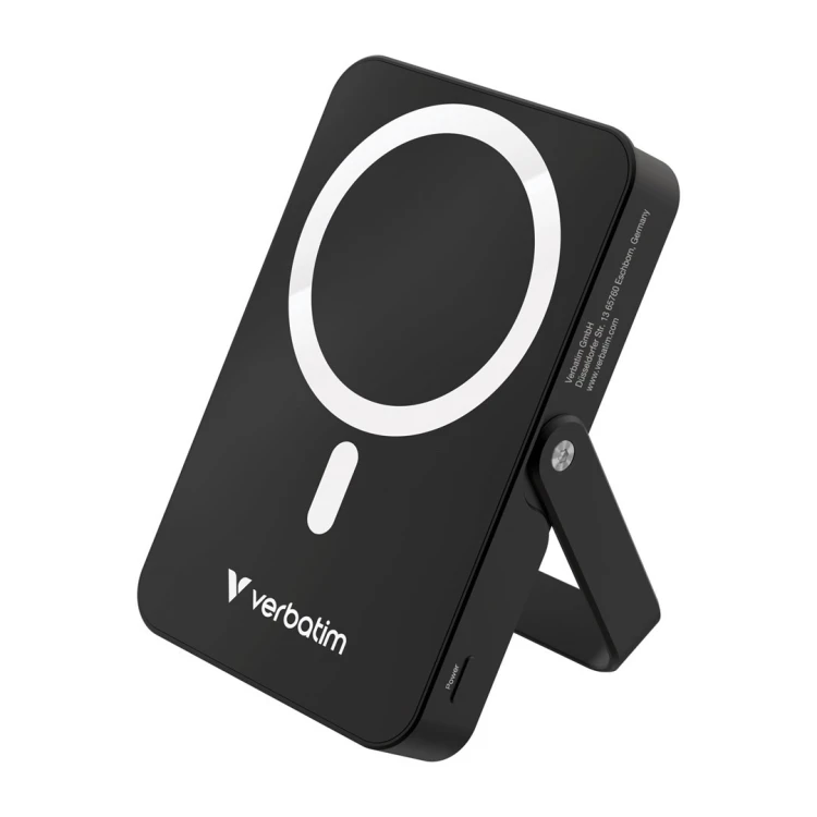 Verbatim Charge 'n' Go Magnetic Wireless Litowo-polimerowy (LiPo) 10000 mAh Bezprzewodowe ładowanie Czarny
