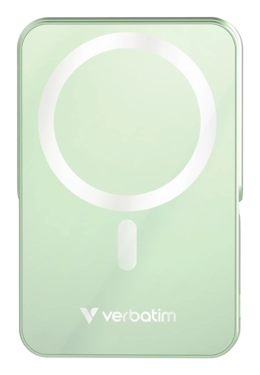 Verbatim Charge 'n' Go Magnetic Wireless Litowo-polimerowy (LiPo) 10000 mAh Bezprzewodowe ładowanie Zielony