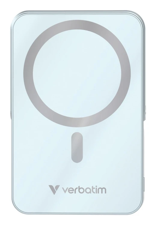 Verbatim Charge 'n' Go Magnetic Wireless Litowo-polimerowy (LiPo) 10000 mAh Bezprzewodowe ładowanie Niebieski