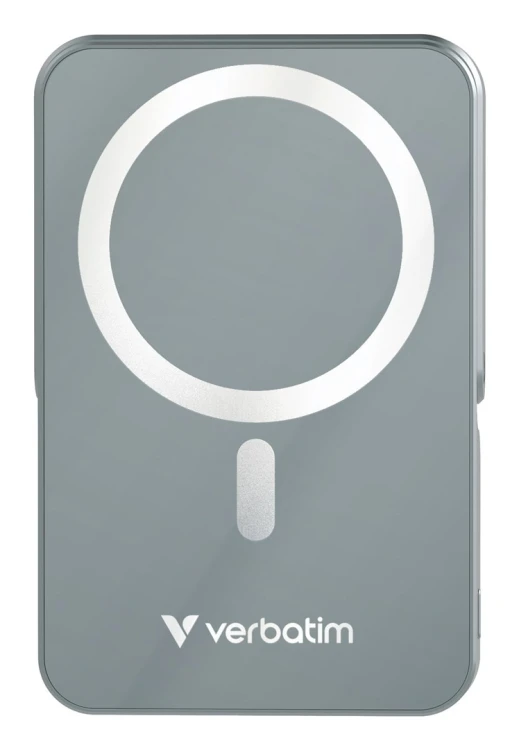 Verbatim Charge 'n' Go Magnetic Wireless Litowo-polimerowy (LiPo) 10000 mAh Bezprzewodowe ładowanie Szary