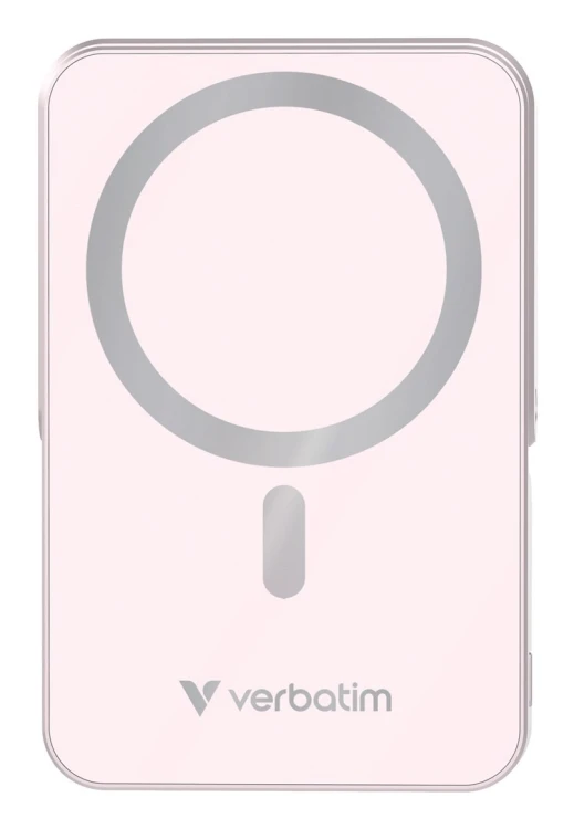 Verbatim Charge 'n' Go Magnetic Wireless Litowo-polimerowy (LiPo) 10000 mAh Bezprzewodowe ładowanie Różowy