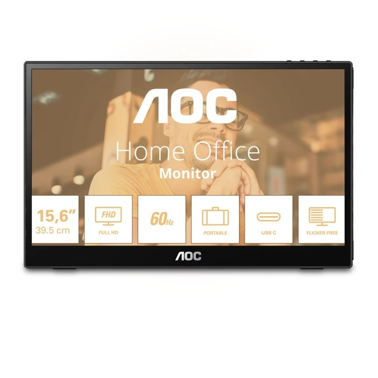 AOC 16T3EA przenośny telewizor / monitor Czarny 39,6 cm (15.6") 1920 x 1080 px