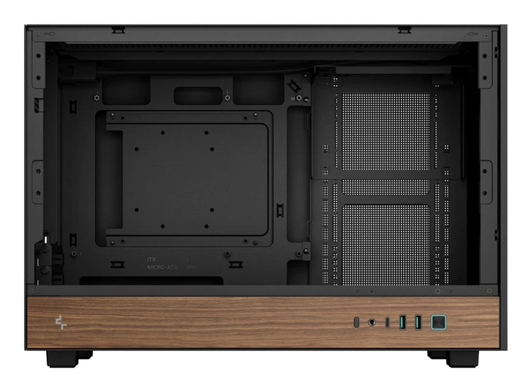 DeepCool CH260 WOOD Micro Tower Czarny, Drewno