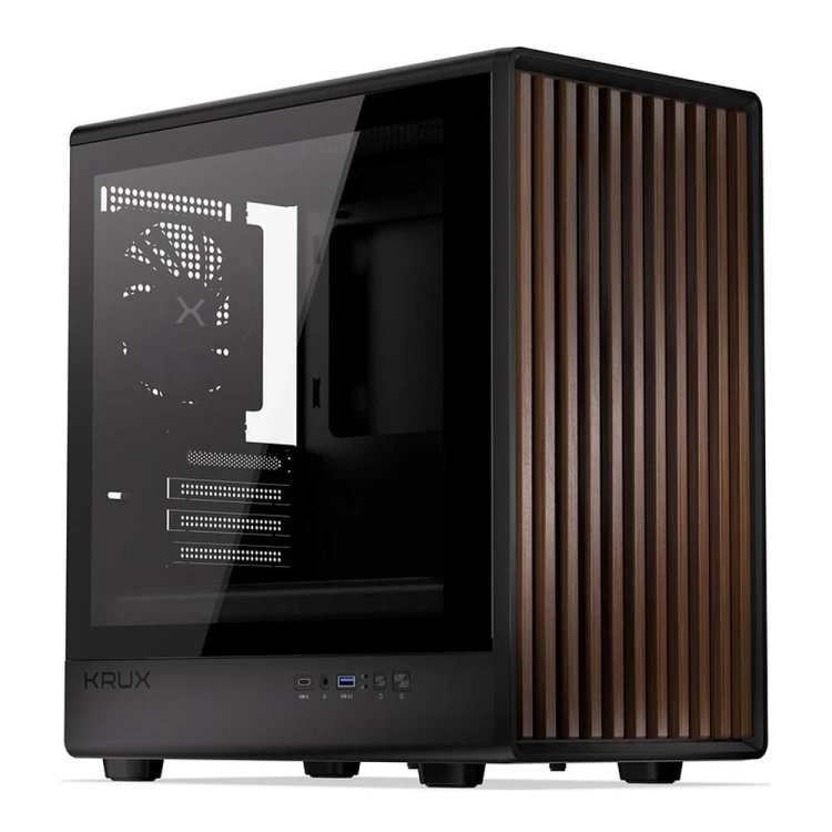 Obudowa KRUX Helio M-ATX, z oknem, bez zasilacza, czarna