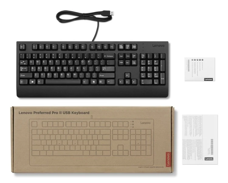 Lenovo 4Y41R64588 klawiatura Dom/Biuro USB US English Czarny