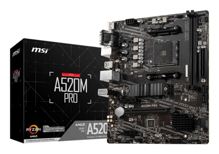 MSI A520M PRO Socket AM4 micro ATX