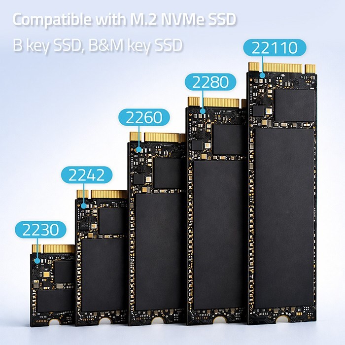 QOLTEC STACJA DOKUJĄCA SSD M.2 NVME | PCIE | USB-C | 20GB/S | DUAL 2X8TB | KLONOWANIE OFFLINE