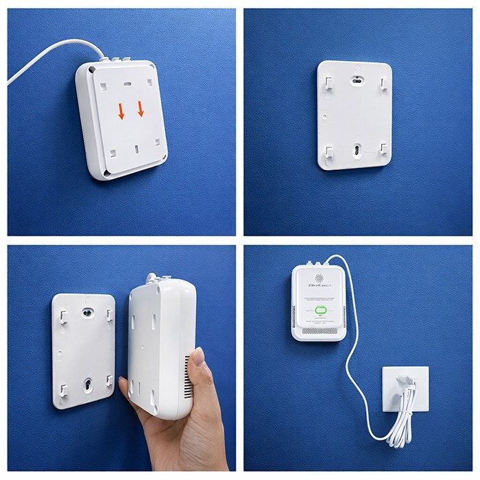 QOLTEC CZUJNIK WYCIEKU GAZU ZIEMNEGO | DETEKTOR CH4 | NG | TUYA | WI-FI | ALARM 85DB | LED