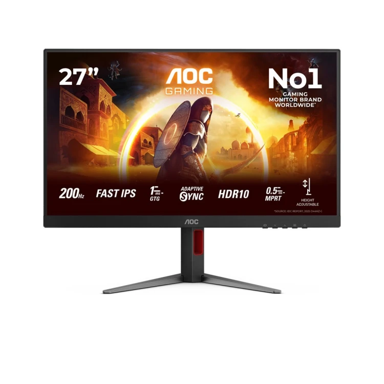 AOC 27G4HA monitor komputerowy 68,6 cm (27") 1920 x 1080 px Full HD LED Czarny, Czerwony