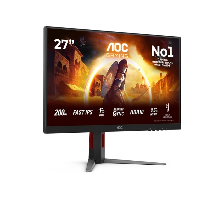 AOC 27G4HA monitor komputerowy 68,6 cm (27") 1920 x 1080 px Full HD LED Czarny, Czerwony
