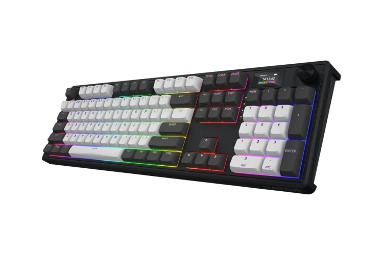 HATOR Skyfall Pro Wireless 100 klawiatura Gaming USB + RF Wireless + Bluetooth QWERTY US English Czarny, Szary