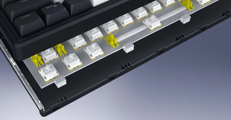 HATOR Skyfall Pro Wireless 100 klawiatura Gaming USB + RF Wireless + Bluetooth QWERTY US English Czarny, Szary
