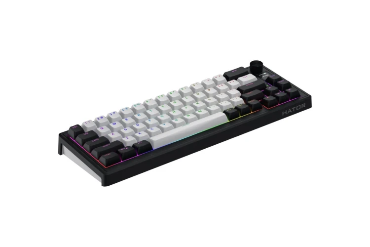 HATOR Skyfall 65 MAG ULTIMA 8K wireless klawiatura Gaming USB + RF Wireless + Bluetooth QWERTY US English Czarny, Biały