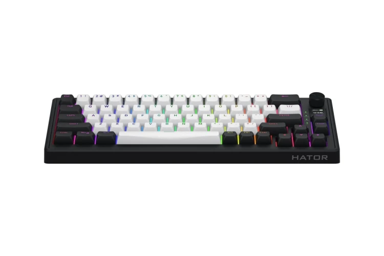HATOR Skyfall 65 MAG ULTIMA 8K wireless klawiatura Gaming USB + RF Wireless + Bluetooth QWERTY US English Czarny, Biały