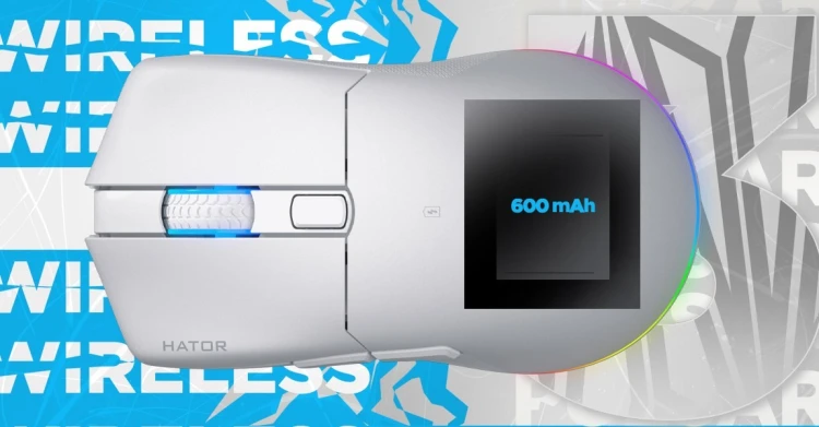 HATOR Pulsar 3 Wireless myszka Gaming Oburęczny RF Wireless + Bluetooth + USB Type-C Optyczny 12000 DPI