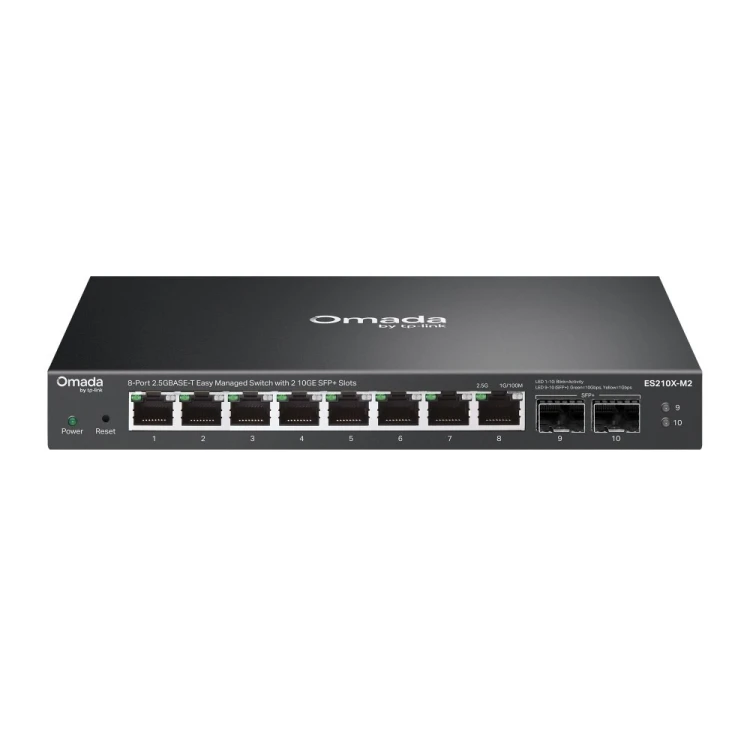TP-Link ES210X-M2 przełącznik sieciowy Zarządzany 2.5G Ethernet (100/1000/2500) Montaż na biurku/ścianie Czarny