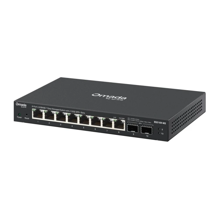 TP-Link ES210X-M2 przełącznik sieciowy Zarządzany 2.5G Ethernet (100/1000/2500) Montaż na biurku/ścianie Czarny