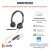 HP Poly Zestaw słuchawkowy stereo Poly Blackwire 3325 USB-C z certyfikatem Microsoft Teams + wtyczka 3,5 mm + przejściówka USB-C/A