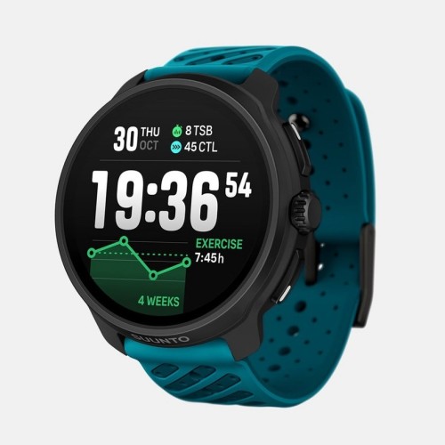Suunto Race 2 Wave Blue 3,81 cm (1.5") AMOLED 49 mm Cyfrowy 466 x 466 px Ekran dotykowy Czarny GPS