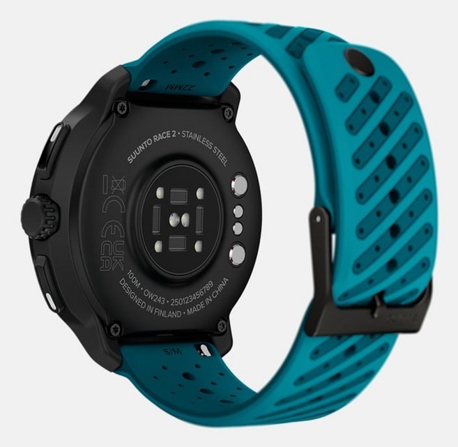 Suunto Race 2 Wave Blue 3,81 cm (1.5") AMOLED 49 mm Cyfrowy 466 x 466 px Ekran dotykowy Czarny GPS