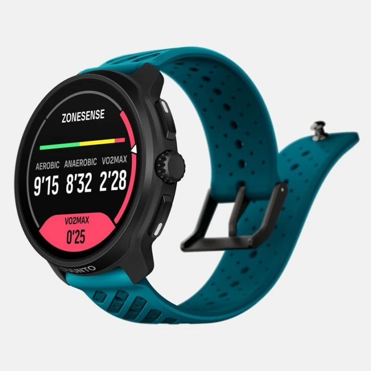 Suunto Race 2 Wave Blue 3,81 cm (1.5") AMOLED 49 mm Cyfrowy 466 x 466 px Ekran dotykowy Czarny GPS
