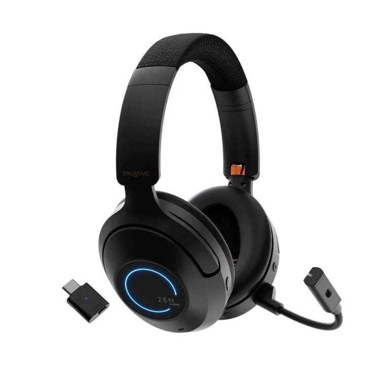 Creative Labs Zen Hybrid Pro Classic Zestaw słuchawkowy Bezprzewodowy Opaska na głowę Gaming USB Type-C Bluetooth Czarny
