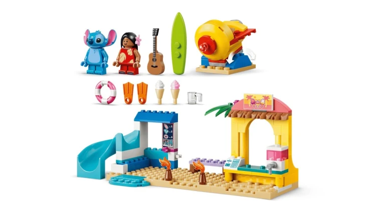 LEGO Disney 43280 - Zabawa na plaży z Lilo i Stitchem
