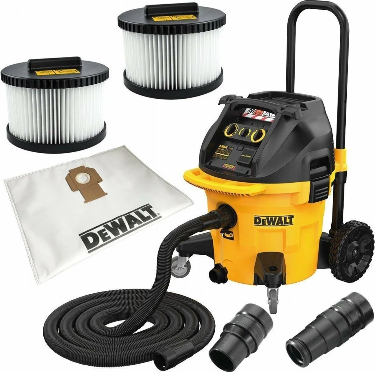 DeWALT DWV905MKIT-QS odkurzacz 38 l Cylinder próżniowy Suchy i Mokry 1400 W Worek na kurz