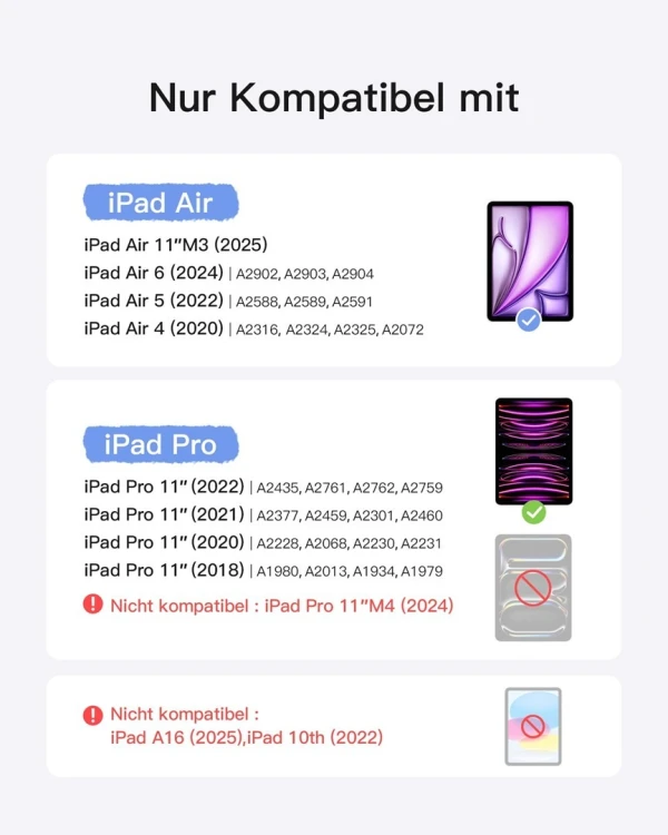 Klawiatura Inateck iPad 11" iPad Air 4/7Gen. w układzie QWERTZ